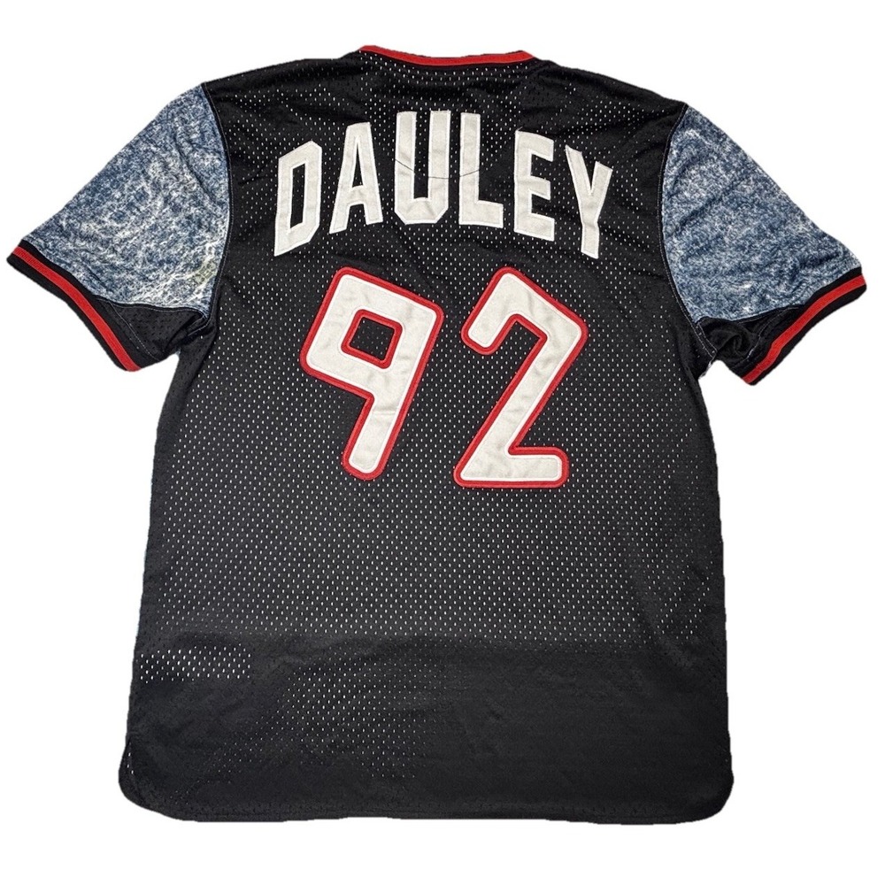Lemar & Dauley Mesh Jersey Shirt 92 Dauley Marbled Y2K Streetwear Small Acidwash